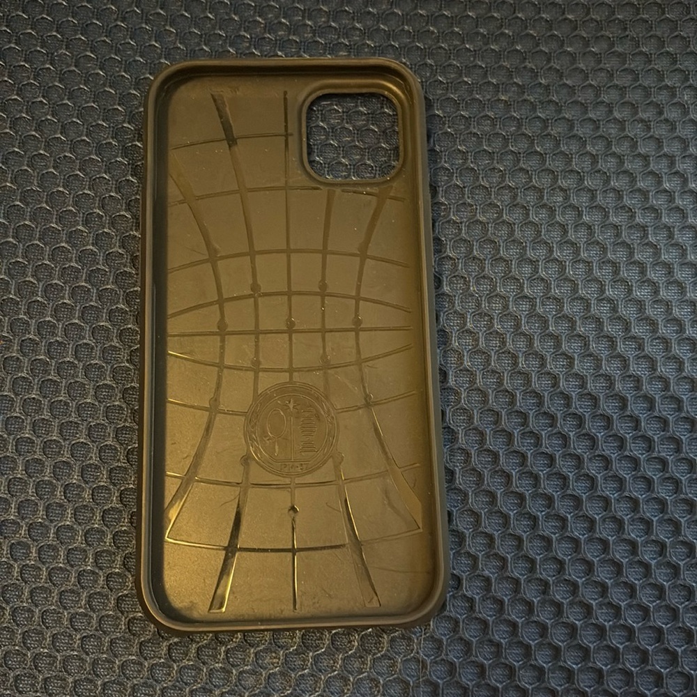 iPhone 14 Plus case with card holder built-in back of case used